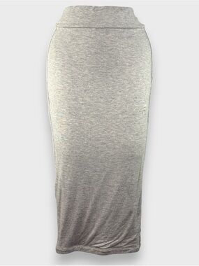 JLUXLABEL Gray Women's Bodycon Pencil Skirt Sz S High Waisted Clubbing/Going Out